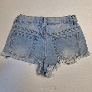Forever 21 Denim Shorts Hot Pants Cut Off Light Wash Womens Size 24 Distressed